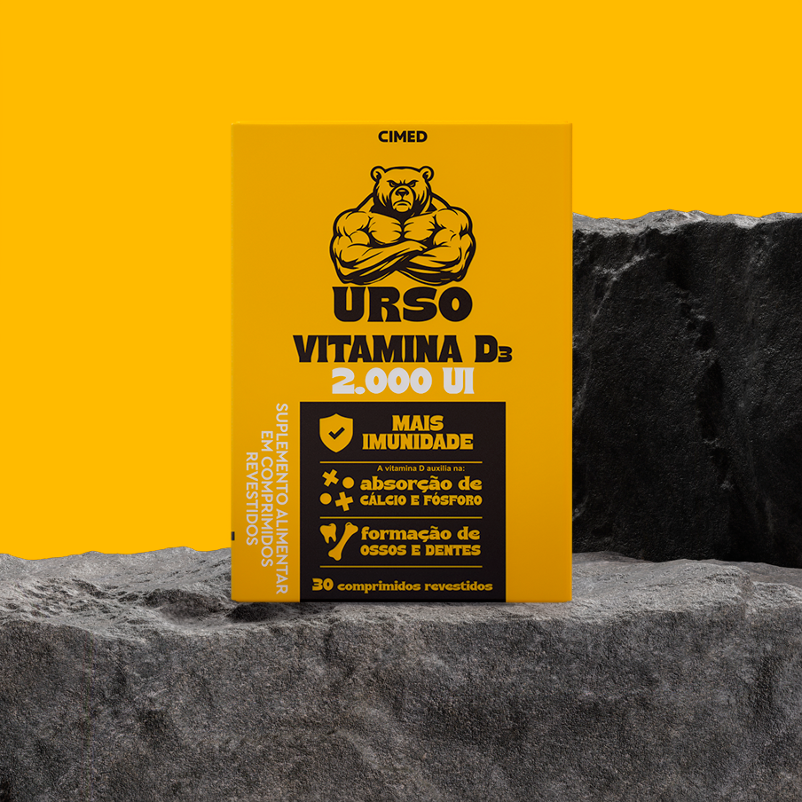 URSO VITAMINA D3 2.000 UI – Vitamina D em Comprimidos Revestidos (30 comprimidos)