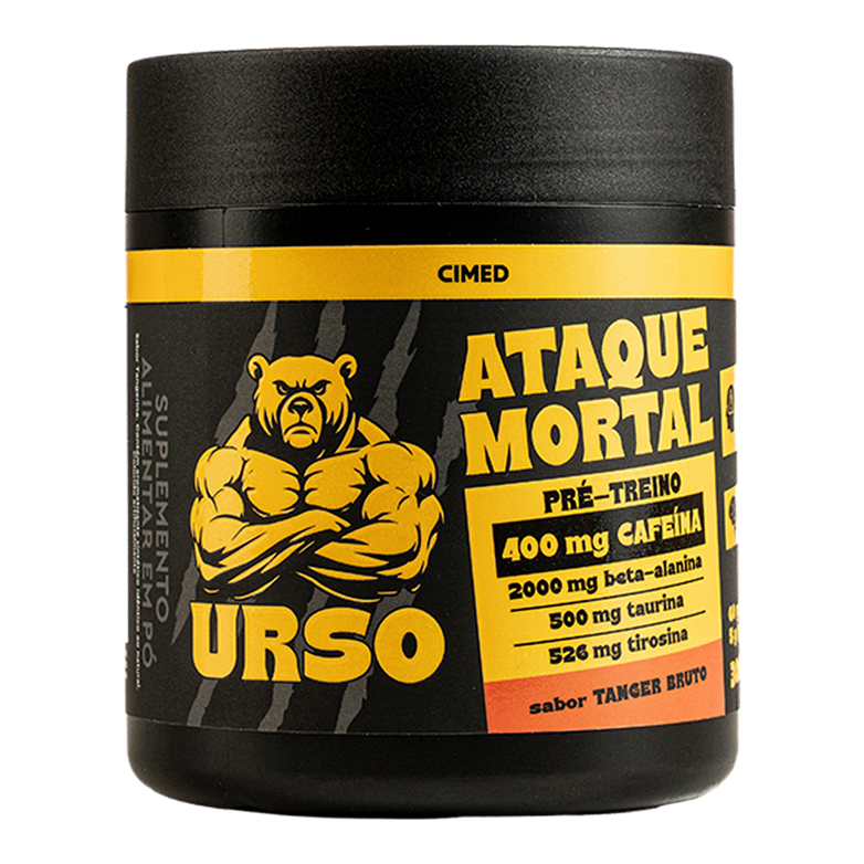Pré-Treino URSO ATAQUE MORTAL 400 mg de Cafeína – Tanger Bruto (300 g)