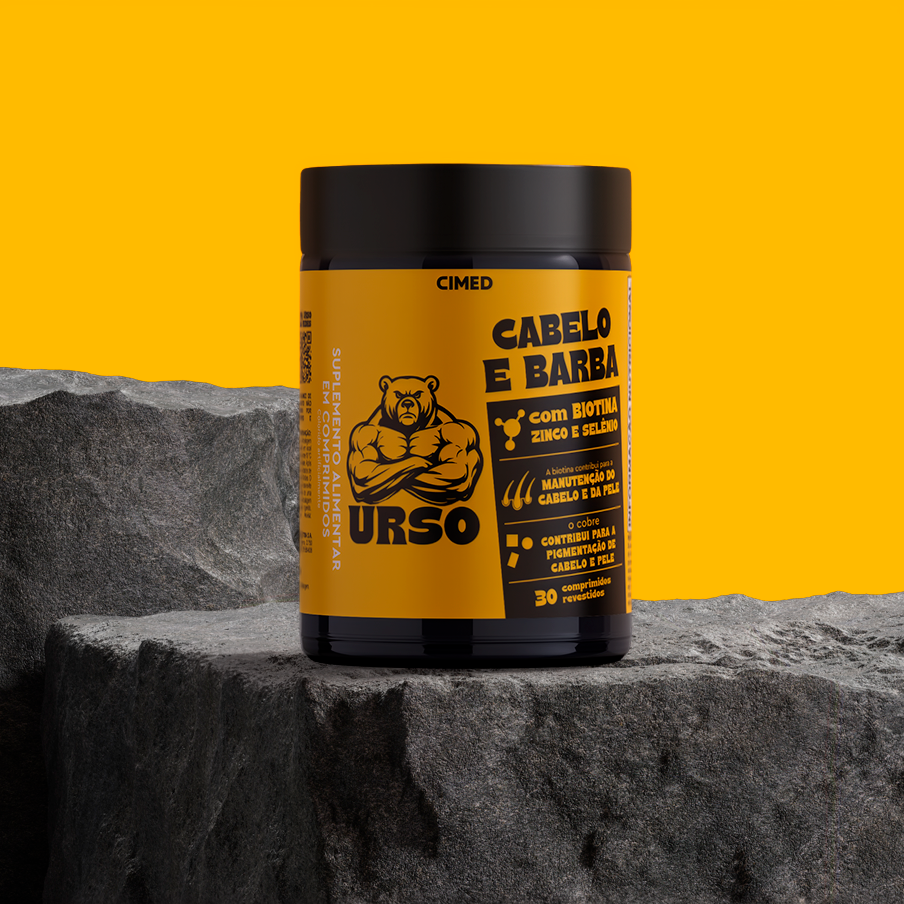 CABELO E BARBA – (30 Comprimidos Revestidos) - Urso