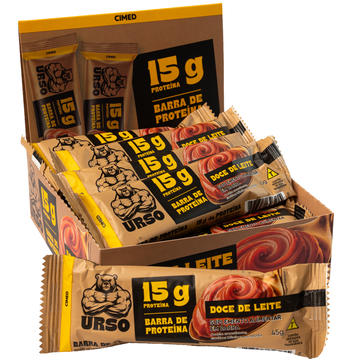 Barra de Proteína 15 g – Caixa com 12 Barras - URSO