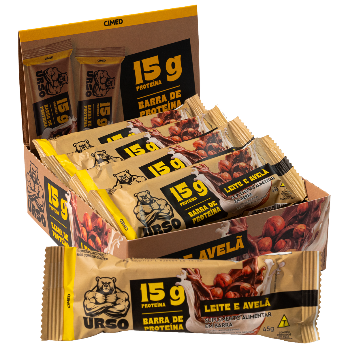 Barra de Proteína 15 g – Caixa com 12 Barras - URSO