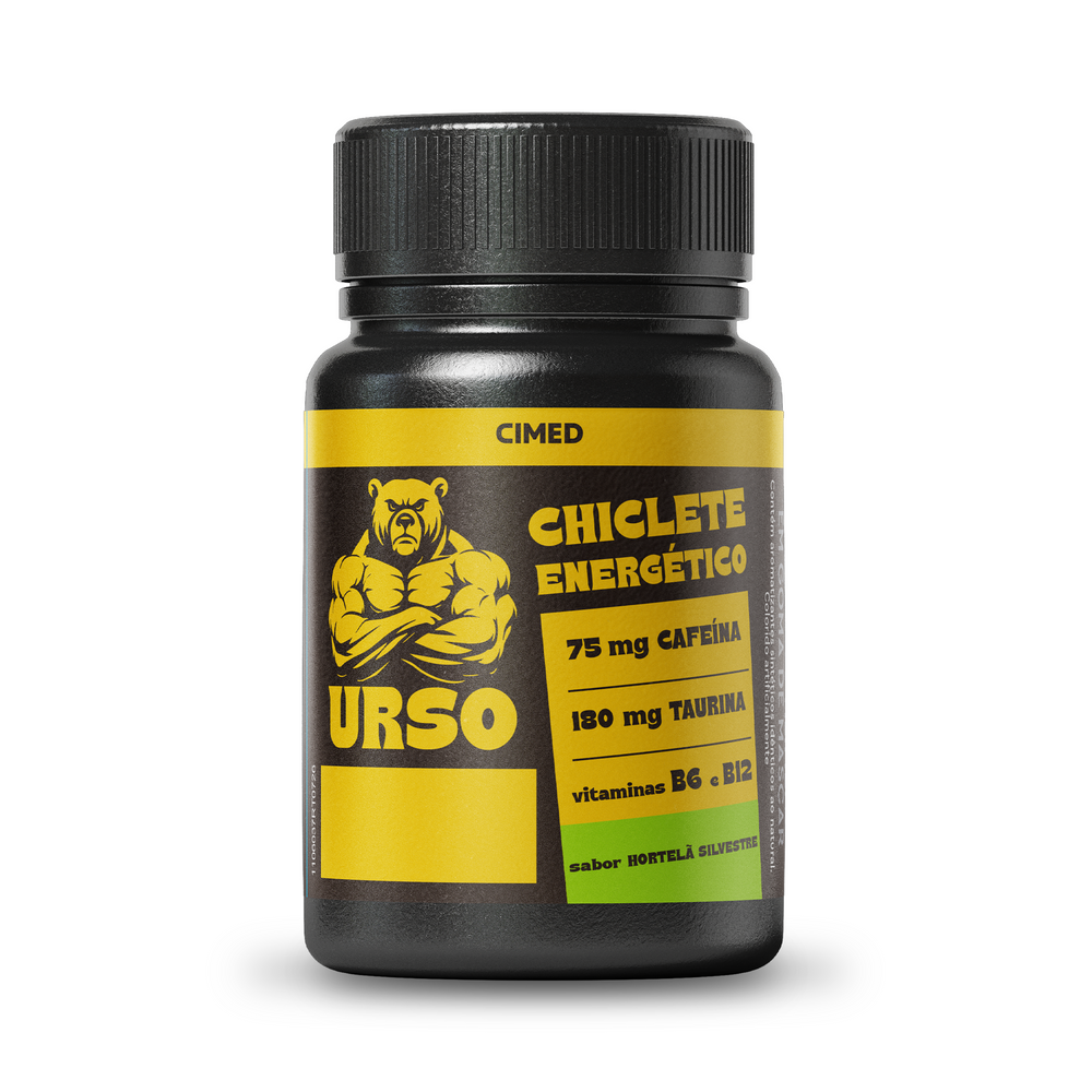 URSO Chiclete Energético – Hortelã Silvestre (frasco com 12 unidades)